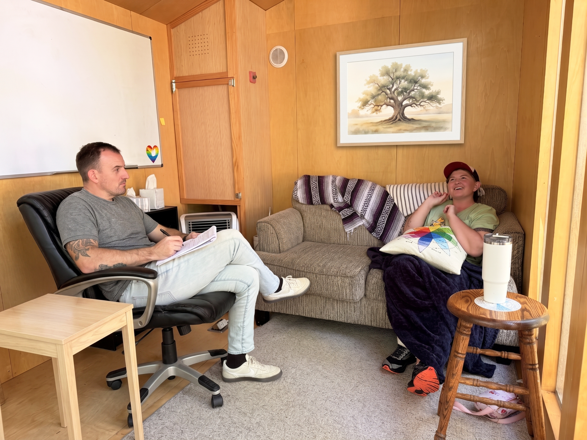 One on one clinical therapy session
